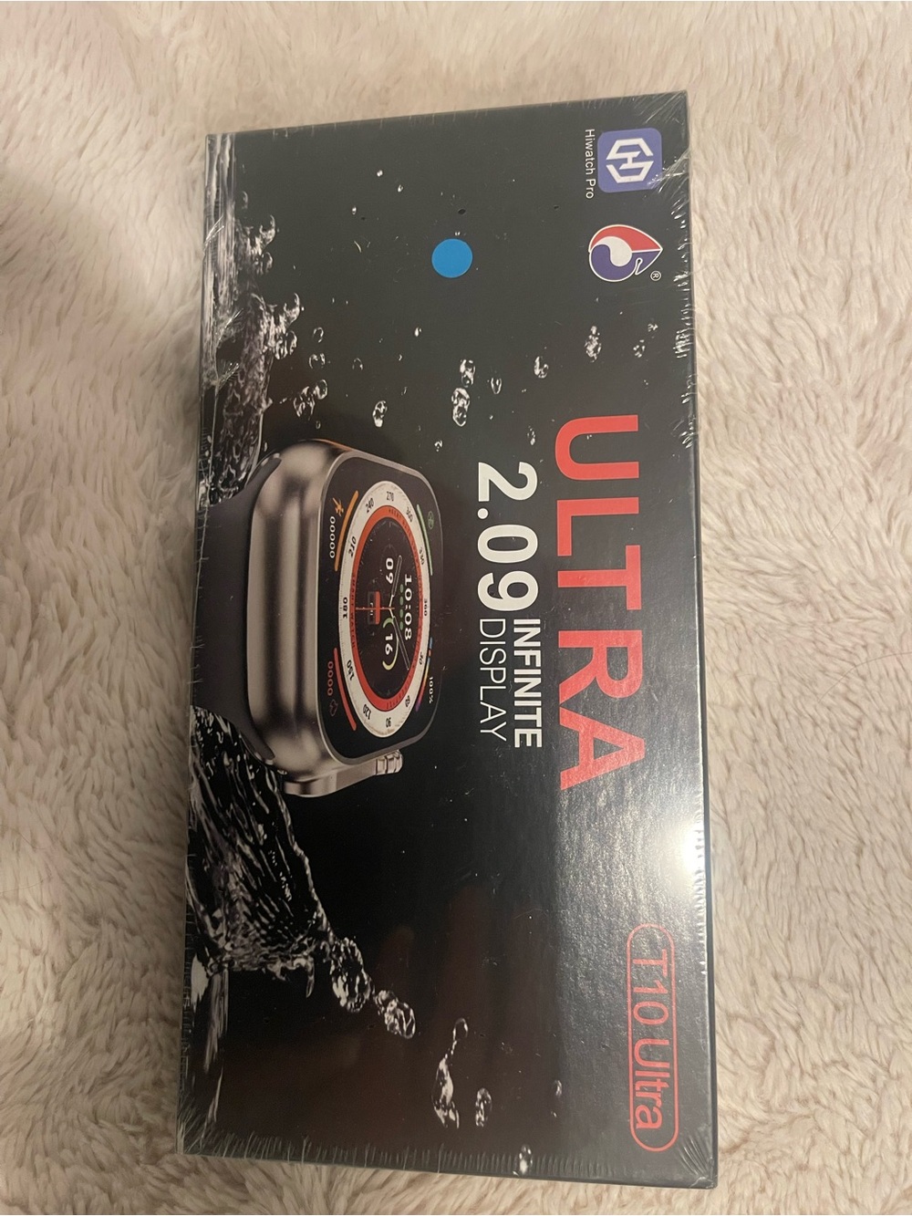 T100 Ultra Smartwatch - Black & Red Display